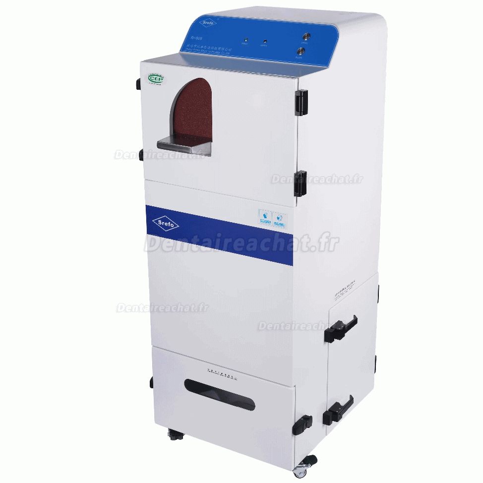 Taille-plâtres dentaire à sec Srefo R-809 avec système d'aspiration de poussière à haute pression négative intégré